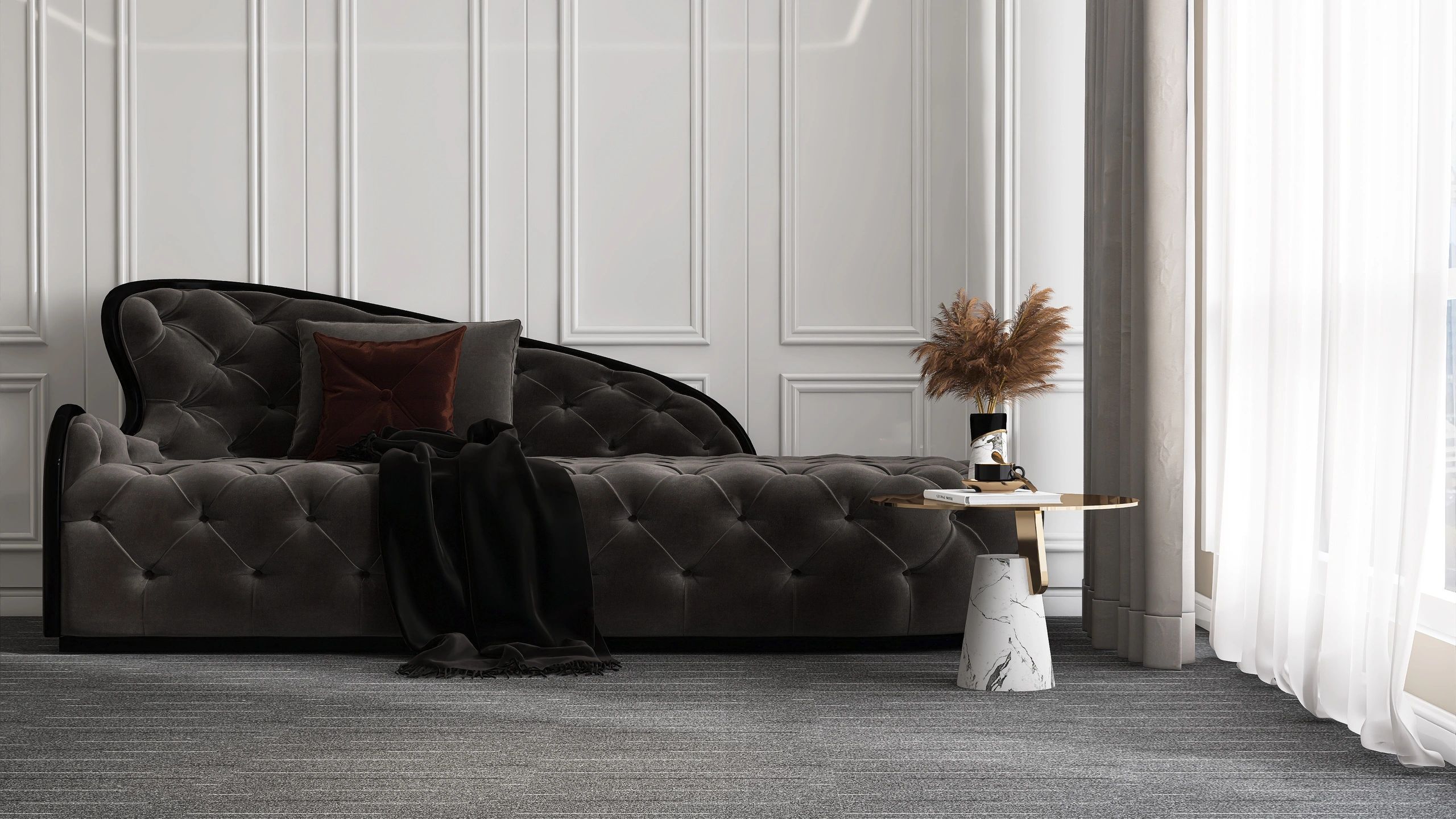 Elegant luxury interior with refined furnishings